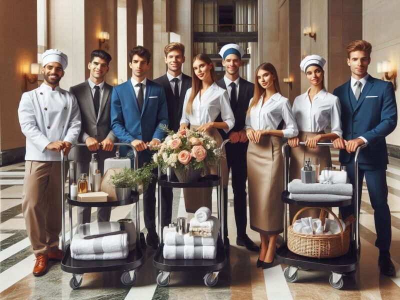 Rooms Service Staff at Hotel d’Inghilterra, Roma in Italy